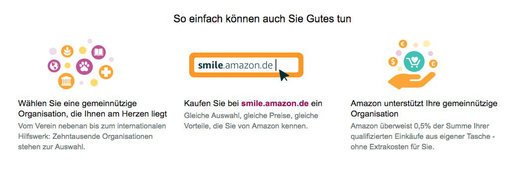 Für das NRZ bei jedem Amazon Smile Einkauf spenden